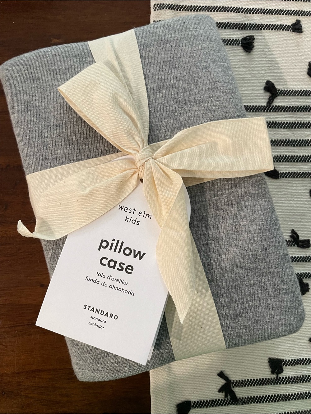 West Elm Kids - Organic Favorite Tee Standard Pillow Case - Soft Gray - Set of 2